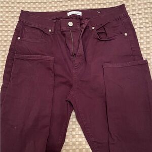 Loft wine color skinny jeans Size 12